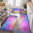 thumbnail image 2 of Rainbow Tie Dye Cloud Pattern Kitchen Rugs Sets Of 3,Kitchen Runner Rugs Non Skid Washable,Decorative Kitchen Floor Mats for Kitchen,Sink,Laundry,17"x30"+ 17"x47" + 17"x59", 2 of 6