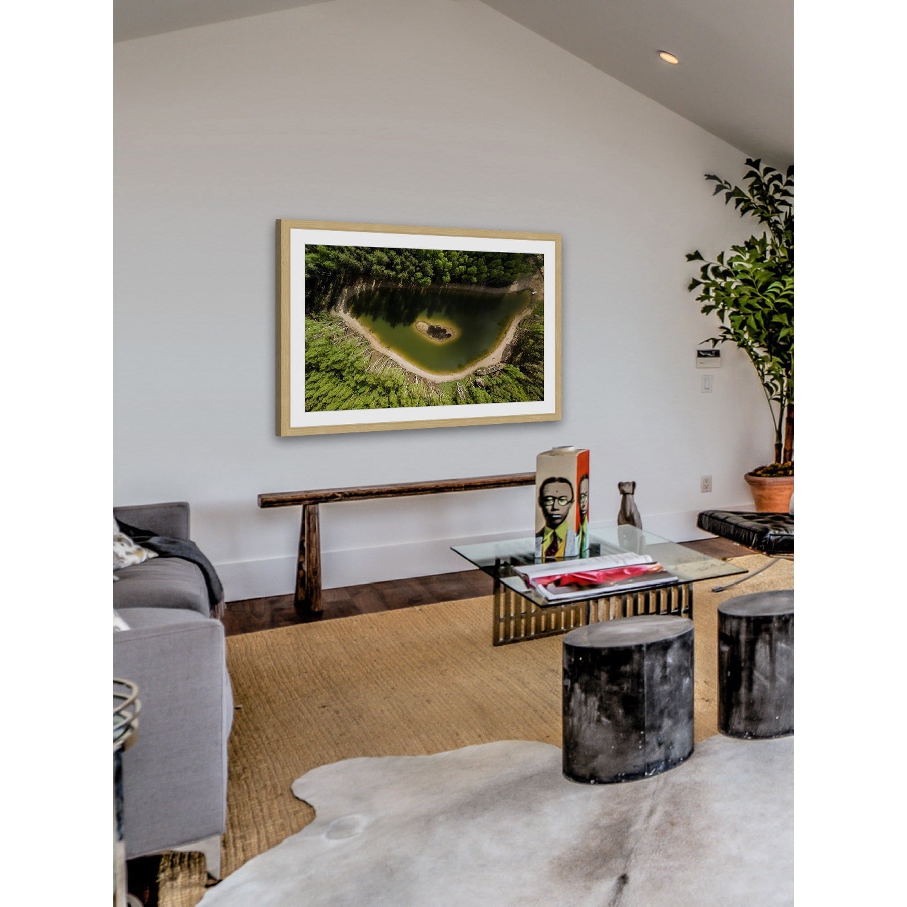 Marmont Hill "Green Lake" by Karolis Janulis Framed Painting Art Print