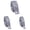 Silver A 1 Pack & Silver B 1 Pack & Silver C 1 Pack, variant on Self-Adhesive Rhinestone Ribbon Resin Diamond Ribbon Glitter Rhinestone Sticker Roll DIY