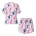 thumbnail image 5 of Wukai Cartoon Poodle Dog Women's Pajama Set,Short-Sleeve Top and Shorts with Elastic Waistband and Pockets for Loungewear, Yoga, and Casual Wear-Medium, 5 of 8