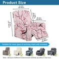 thumbnail image 3 of Jiueut Cherry Blossom Pattern Recliner Chair Cover, Anti-Slip Couch Cover Comfortable Sofa Slipcover for Universal Fit for Most Recliners, 3 of 7