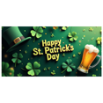 thumbnail image 1 of St Patricks Day Shamrock Design Celebration Festive Backdrop Banner Party Supplies Photography Props Event Decorations Wall Hanging Background, 1 of 4
