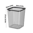 thumbnail image 3 of Vxdvou 12L Household Light Translucent Waste Bin, Clear Plastic, Practical and Modern Trash Can for Bedroom, Kitchen, Bathroom, Ideal for Waste Sorting, 27x22x22cm, 3 of 6