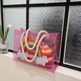 thumbnail image 2 of Bolso de playa para mujer Moda con monedero Bolsos transparentes Bolso de verano (Púrpura), 2 of 8