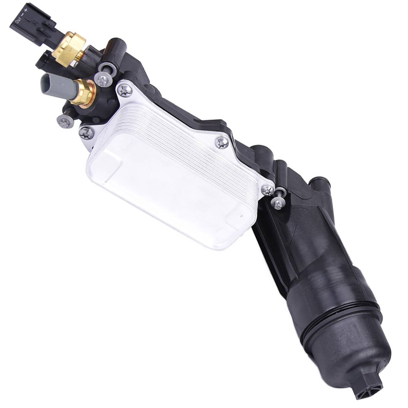 Bapmic 68105583AF Engine Oil Cooler Filter Housing Adapter Compatible with Dodge Chrysler 200 300 14-17 Jeep Wrangler