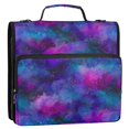 thumbnail image 5 of FORMRS Zipper Binder with Shoulder Strap 2-inch Ring 500 Sheet Capacity File Bag, Purple Galaxy Pattern, 5 of 5