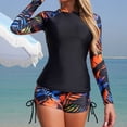 thumbnail image 2 of vigerkar Womens Two Piece Rash Guard & Swim Shorts, Long Sleeve Swim Shirt, Quick Dry Swimsuits UPF 50+ SPF Sun & UV Protection (Orange, S), 2 of 6