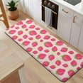 thumbnail image 5 of Red Strawberry Plants Fruit Pink Pattern Kitchen Rug Mat,Kitchen Runner Rugs Non Skid Washable,Decorative Kitchen Floor Mats for Kitchen,Sink,Laundry,17"x47.2", 5 of 7