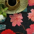 thumbnail image 5 of Balacho Soft Flannel Rustic Floral Area Rug, 9' x 12', Black, 5 of 8