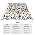 thumbnail image 3 of Honeii Black Cat And Snake Print Fleece Blanket - Throw Blanket for Bed, Sofa, Couch, Camping, and Travel , Microplush Ultra Soft Warm Blanket-80"x60", 3 of 7