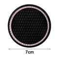 thumbnail image 2 of Posavasos para coche, posavasos universales antideslizantes con cristales de imitación, posavasos de PVC de 2,75 pulgadas, accesorios para coche de color rosa (con diamantes), 2 of 5