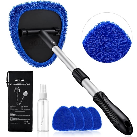 Extra-Long Windshield Cleaner Tool & Car Interior Detailing Kit