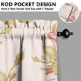 thumbnail image 5 of Pioneer Kitchen Curtains and Valance Set 36 Inch Tier Painting Watercolor Rose Flower 3 Pieces Set Dining Room Small Curtain Drapes Cafe Curtains Valance for Home Decor Rod Pocket, 5 of 6