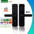 thumbnail image 2 of RAYKUBE K11 Tuya WiFi Biometric Fingerprint Lock Digital Electric Door Lock With 8 Lock Languages Password/Key/Card/APP Unlock, 2 of 5