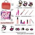 thumbnail image 6 of BYTEWAR Kids Pretend Play Makeup Kit Realistic Fake Cosmetic Play Set 21 Pieces with Portable Case, 6 of 7