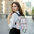 thumbnail image 6 of FORMRS Mini Backpack Purse for Women Travel Daypack Casual Shoulder Bag, Abstract Pink, 6 of 7