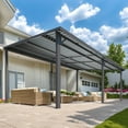 thumbnail image 3 of AECOJOY 12' x 20' Hardtop Gazebo, Heavy Duty Outdoor Gazebo with Galvanized Steel Sloping Roof, All Weatherproof Metal Gazebo Featuring Vertical Stripes for Patio, Backyard, and Lawns, 3 of 7
