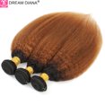 thumbnail image 3 of Extensiones de cabello humano liso y rizado ombré 12A, 100% mechones de cabello Remy virgen vietnamita Afro Yaki sin procesar, coser en tejido de cabello, 3 of 5