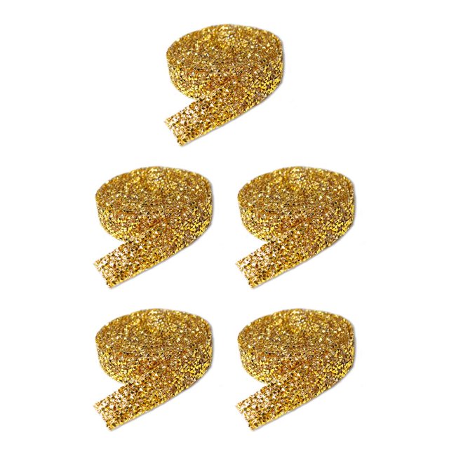 Billuyoard Pegatinas ostentosas, cadena de diamantes de imitación con purpurina, cuentas decorativas, diseño autoadhesivo, tira de taladro para adorno de Type2 NO2 Billuyoard CBP343941