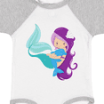 thumbnail image 4 of Inktastic Cute Mermaid, Little Mermaid, Purple Hair, Dolphin Girls Baby Bodysuit, 4 of 5