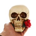 thumbnail image 4 of Romantic 3D Skeleton Skull with Mouth Model Head Ornament Pub Bar Decorative Figurine Craft, 4 of 7