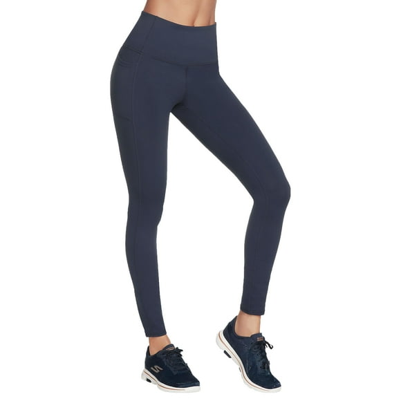 Skechers Legging Taille Haute Go Walk pour Femmes, Marine, Très Grand