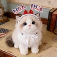 thumbnail image 5 of 4th of July Decorations Pet Bowknot Hat,Patriotic Pet Apparel Hat Headband Decor For Small Medium Dogs Cats Party,Photo Shooting,Holiday Gathering,5.12x4.33x1.26 Inch, 5 of 6