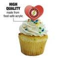 thumbnail image 3 of Justice League The Flash Athletic Logo Heart Love Cupcake Picks Toppers Decoration Set of 6, 3 of 7