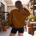thumbnail image 6 of Lumtrix Womens Oversized Sweatshirt Casual Long Sleeve Crewneck Drop Shoulder Pullover Retro Work Holiday 2026 Fall Winter Tops Brown XL, 6 of 6
