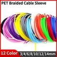 thumbnail image 2 of PET Expandable Cable Sleeve 3/4/6/8/10/12/14mm Tight Braided High Density Hardness Insulated Line Protection Wire Wrap Sheath, 2 of 5