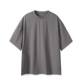 thumbnail image 4 of Maqroz Plus Size 2 Piece Sets for Men Oversized T-Shirt and Shorts Set Drop Shoulder Casual Tee with Elastic Waist Short Pants Lightweight Soft Everyday Loungewear, 4 of 6
