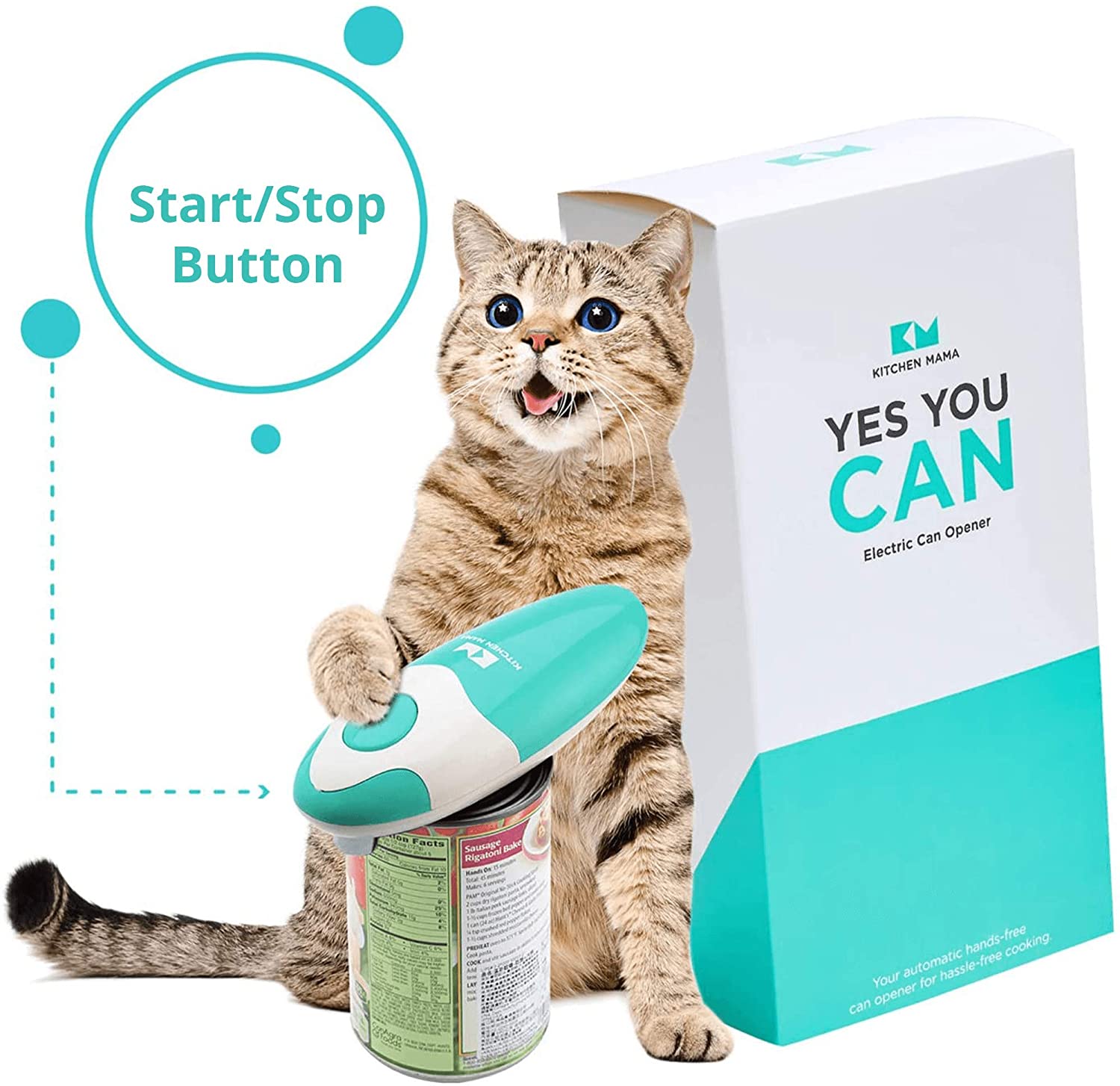 Kitchen Mama Auto Electric Can Opener, Teal photo 4