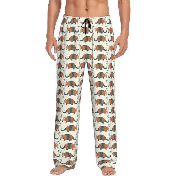 Fotbe Colorful Armadillos Pantalones de Pijama para Hombre, Pantalones de Dormir, Pantalones de Casa con Cintura Ajustable y Bolsillos-XX-Large