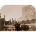 thumbnail image 3 of Watkins, Carleton 24x19 Black Modern Framed Museum Art Print Titled - Tutucanula - El Capitan 3600 ft. Yosemite, California, 1861, 3 of 5
