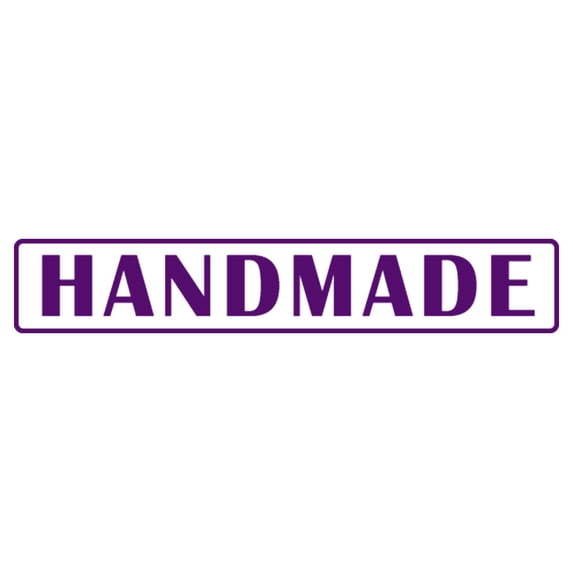 Printtoo Handmade Self Inking Rubber Stamp Pre-Inked Office Stamp- Home Office Business Stationery, Purple- 42 x 9 mm