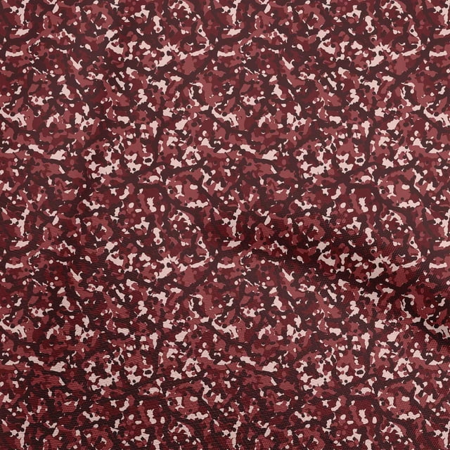 oneOone Rayon Maroon Fabric Abstract Sewing Craft Projects Fabric Prints By Yard 56 Inch Wide