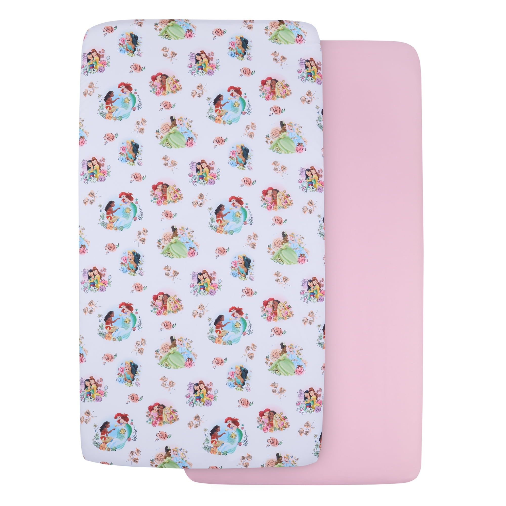 Disney Princess Toddler 2-Piece Sheet Set, Pink, Toddler Girl