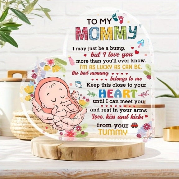 New Mom Gift - Colorful Acrylic Keepsake with Youngsters Illustration,First-Time Moms Ideal for Youngsters Shower Gender Reveal & 1st Mother's Day Celebrations Youngsters Shower Gifts Birthday day