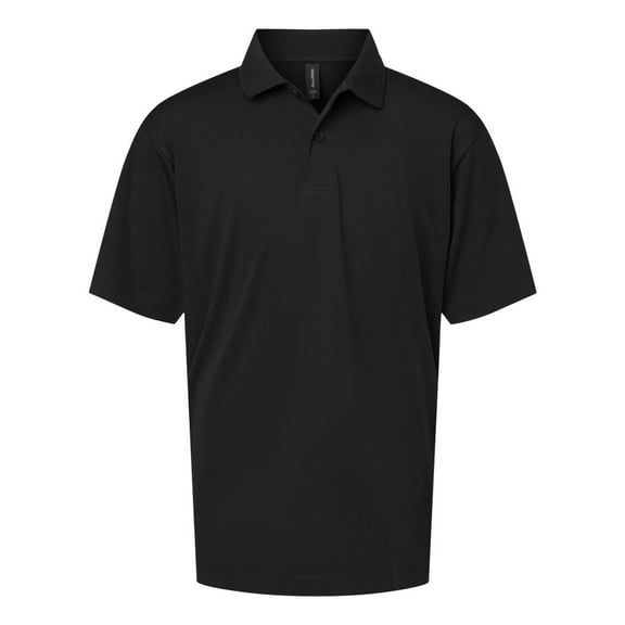 AllPro 41800Y Pro-Lock Youth Performance Polo-Black-XS
