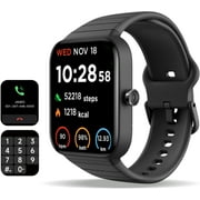 Vibeat Smart Watch for Men Women, (Answer/Make Call) Smartwatch with Alexa, IP68 Waterproof Fitness Watch for iPhone Android, Outdoor Sports Fitness Tracker, Black