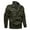 Army Green-D, variant on Mens Jackets Solid Color Long Sleeve Jacket Zipper Stand-up Collar Casual Outdoor Sports Coats with Pocket Black XL