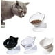 thumbnail image 2 of Cuenco elevado para gatos Cuencos para gatos de doble inclinación Cuenco para mascotas antivómitos y antiderrames con inclinación de 15° con soporte elevado antideslizante (cuenco individual), 2 of 2