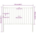 thumbnail image 2 of vidaXL Fence Panel with Posts Powder-coated Steel 5.9 ft x 3.3 ft White, 2 of 2
