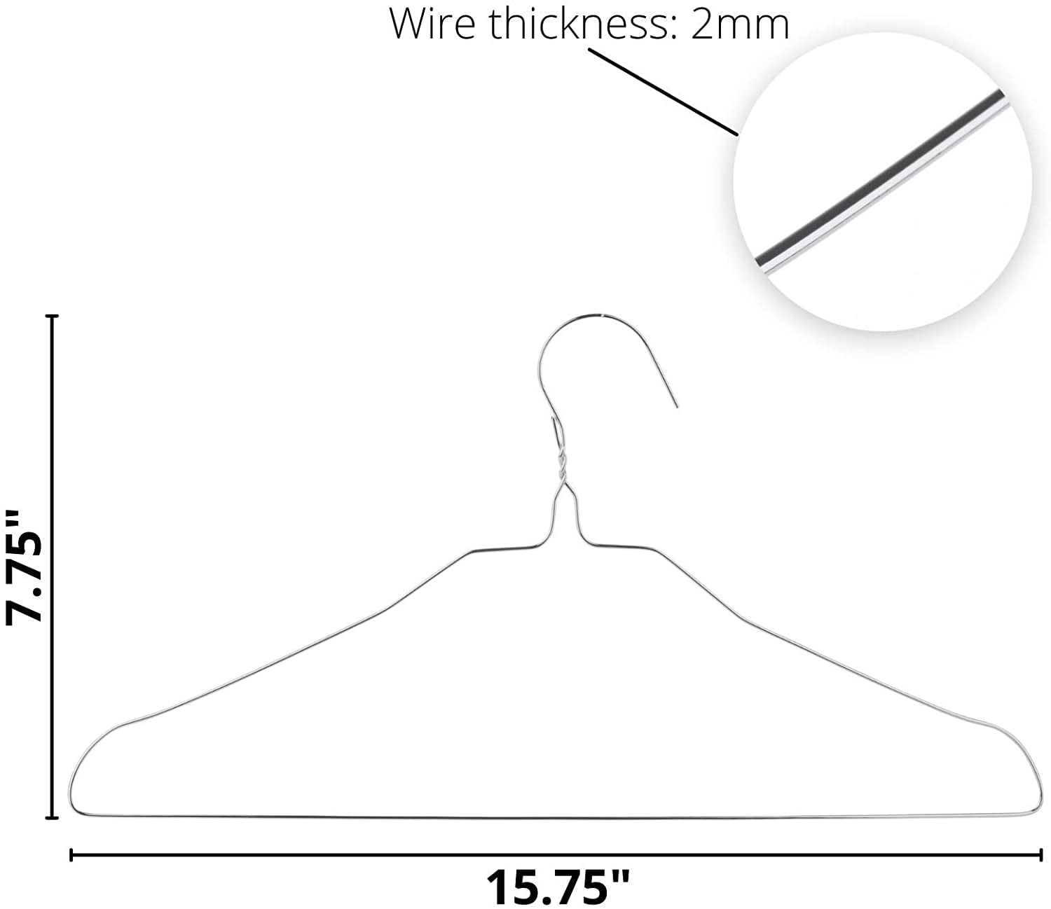 Mr. Pen- Wire Hangers, 10 Pack, Metal Hangers, Wire Hangers for Clothes,  Wire Coat Hangers, Metal Clothes Hanger, Silver Hangers, Shirt Hangers,  Slim