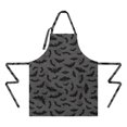 thumbnail image 2 of Gray Halloween Bats and Spider Webs Apron-Garden Aprons for Women with Pockets-Cotton Linen Waterproof Kitchen Cooking Gardening Aprons Adjustable for Kitchen,Cooking,BBQ and Salon 32"x27", 2 of 7