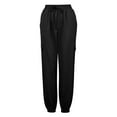 thumbnail image 5 of Sngxgn Women's Low Waist Cargo Pants Wide Leg Baggy Trousers Trendy Casual Vintage Y2k Baggy Pants with Multi Pockets(Black,L), 5 of 6