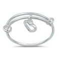thumbnail image 1 of Beautiful Dangling Promise Heart Open Ring .925 Sterling Silver Band Jewelry Female Male Size 8, 1 of 4
