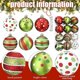 thumbnail image 4 of 12 piezas de adornos navideños de 2,4 pulgadas, adornos colgantes de plástico brillantes, bolas de elfo, remolinos, bastones de caramelo, colgantes de árbol de Navidad de menta para, 4 of 5