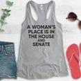 thumbnail image 2 of A Woman's Place Is In The House And Senate Tank Top, Ladies Racerback Tank Top, Feminist Political Tank, Heather Gray, XX-Large, 2 of 3