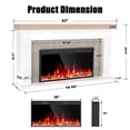 thumbnail image 6 of ‌Kincubow 62 inch White Grey Electric Fireplace Mantel Set with 36 inch Insert Heater, 3D Log Flame Effect, Remote and Timer Control, 6 of 10